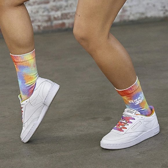 Reebok CLUB C PRIDE Women's Rainbow Sneakers 10.5 - Picture 2 of 7